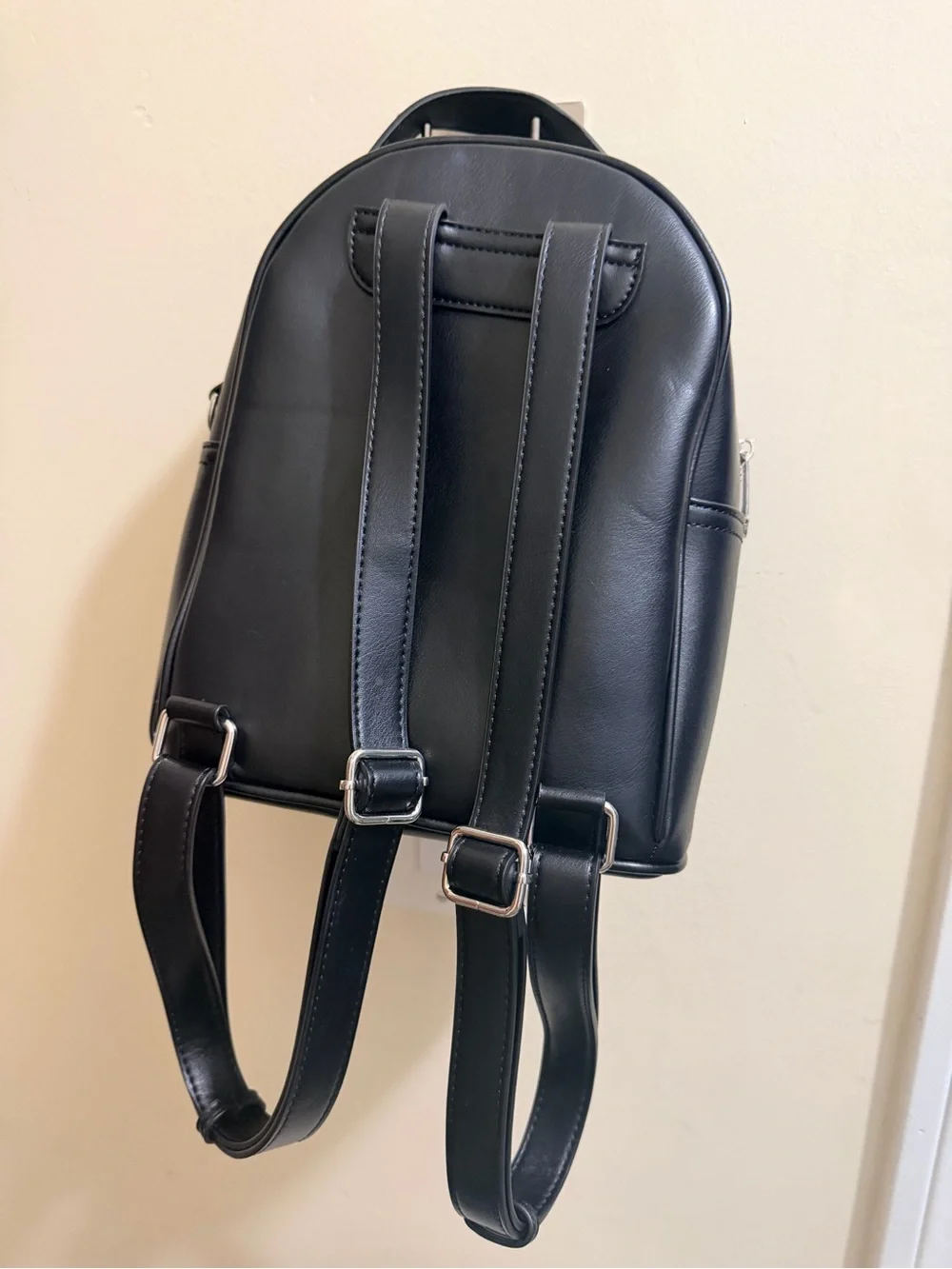 True ReligionBlack Leather Mini Backpack - Black